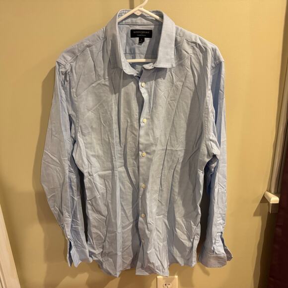 Banana Republic Men’s Tailored Slim Fit Blue Button down Shirt Size Large - Picture 1 of 5
